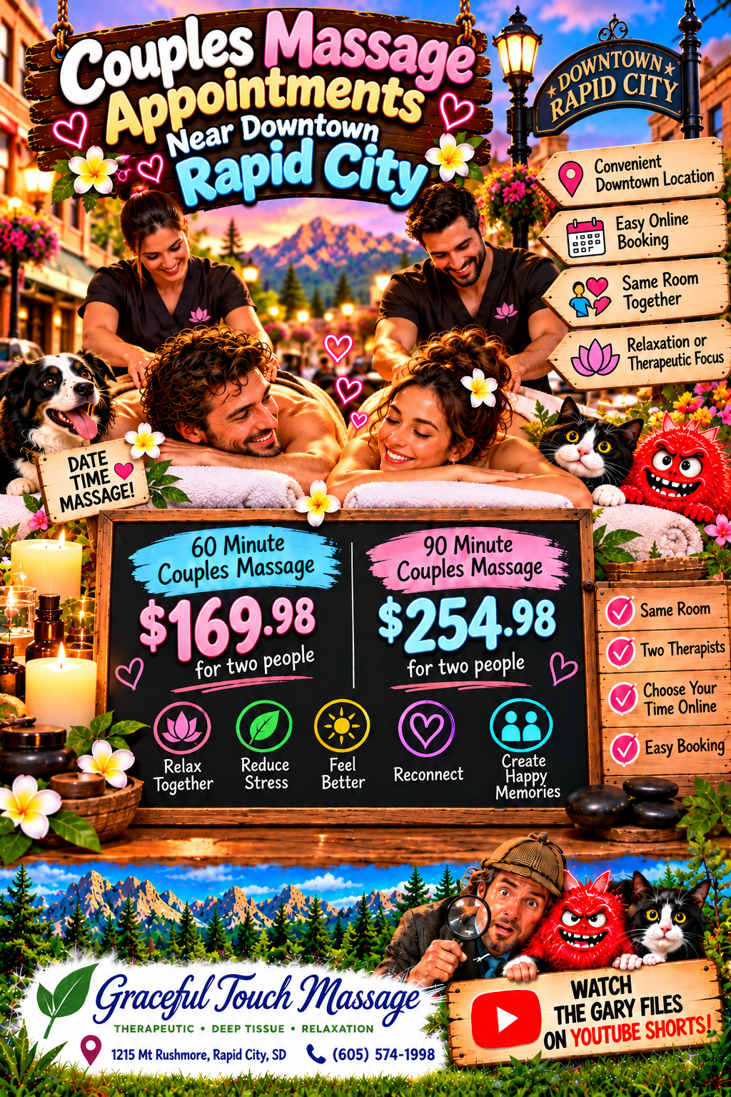 Couples Massage Appointments Near Downtown Rapid City